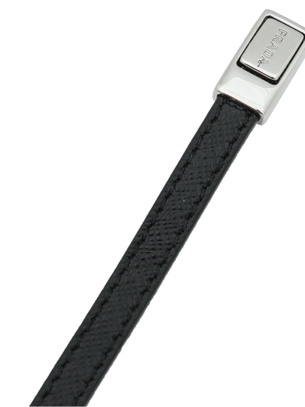 Prada Black Saffiano 2ib363 Leather Charm Bracelet - Picture 3 of 5